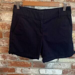 Loft Navy Blue 6" Short Cotton Shorts Size 2